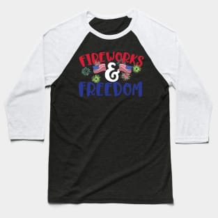 Fireworks & Freedom Baseball T-Shirt